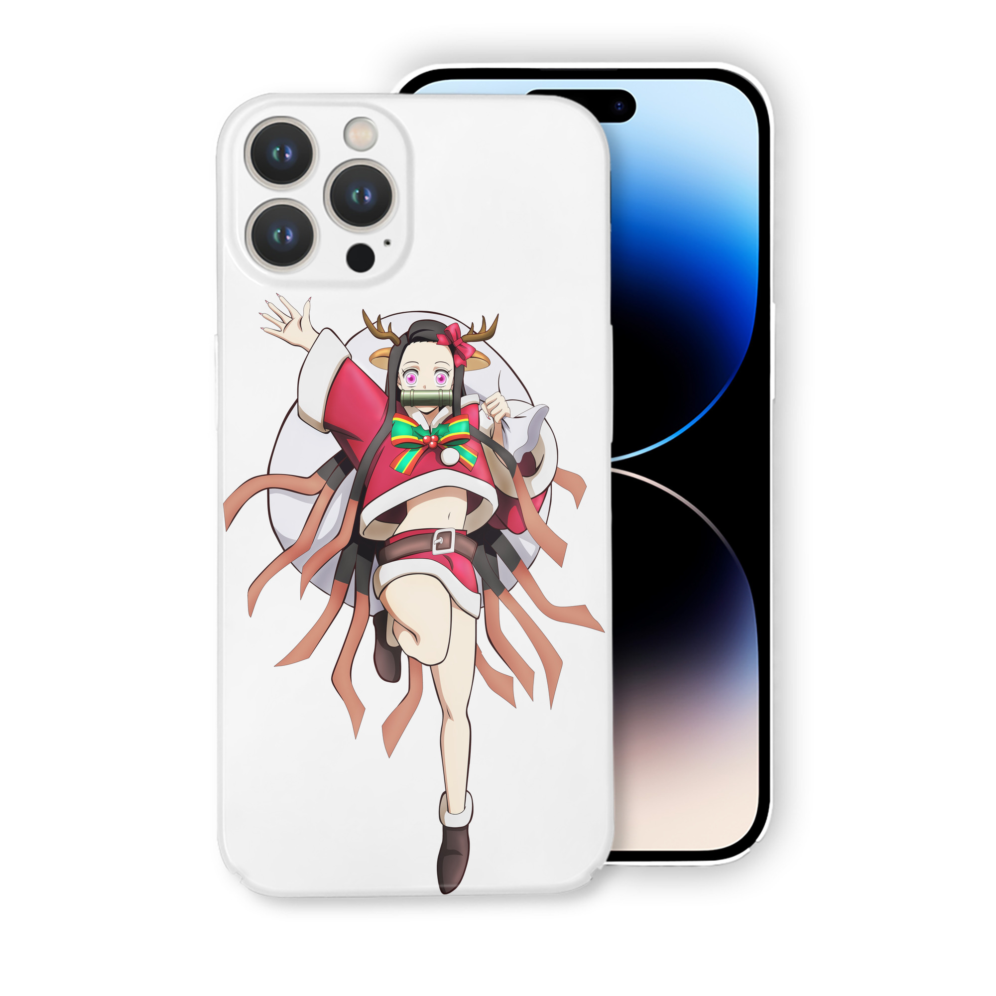 （画像用） 鬼滅の刃（きめつのやいば）竈門 禰󠄀豆子／かまど ねずこ Kamado Nezuko 【iPhone 14シリーズ対応】ハードケース